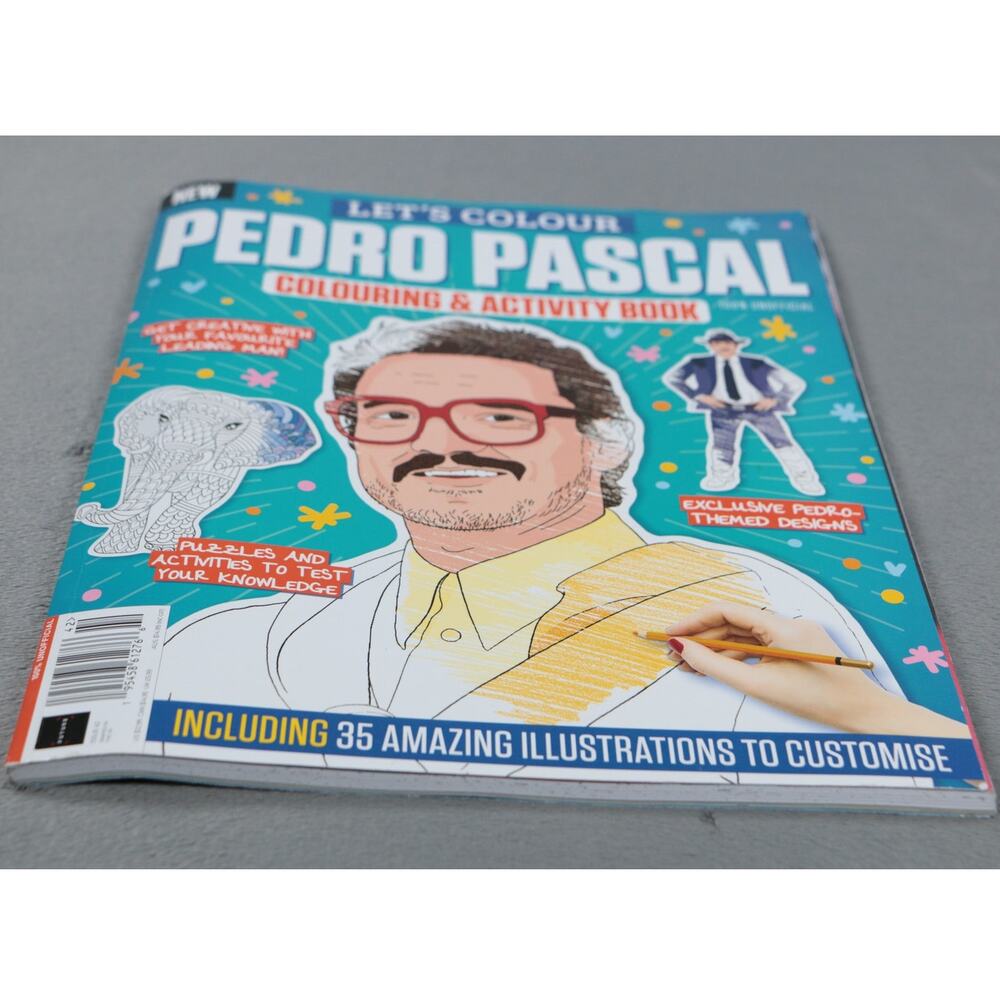 Let’s Colour Pedro Pascal Coloring Activity Book 35 Illustrations